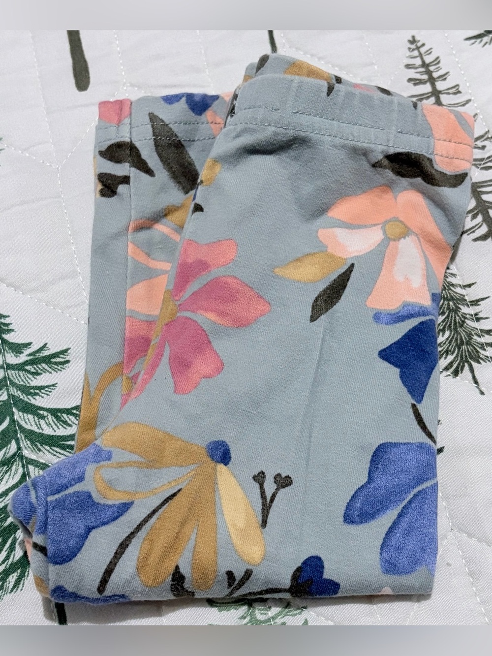 Carter's Light Blue Floral Print Leggings